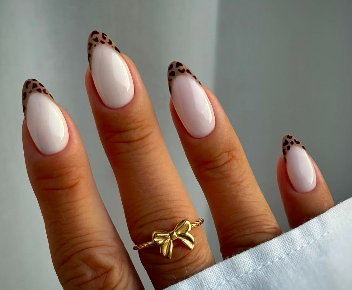 Luxe Leopard French Tip Press-On Nails