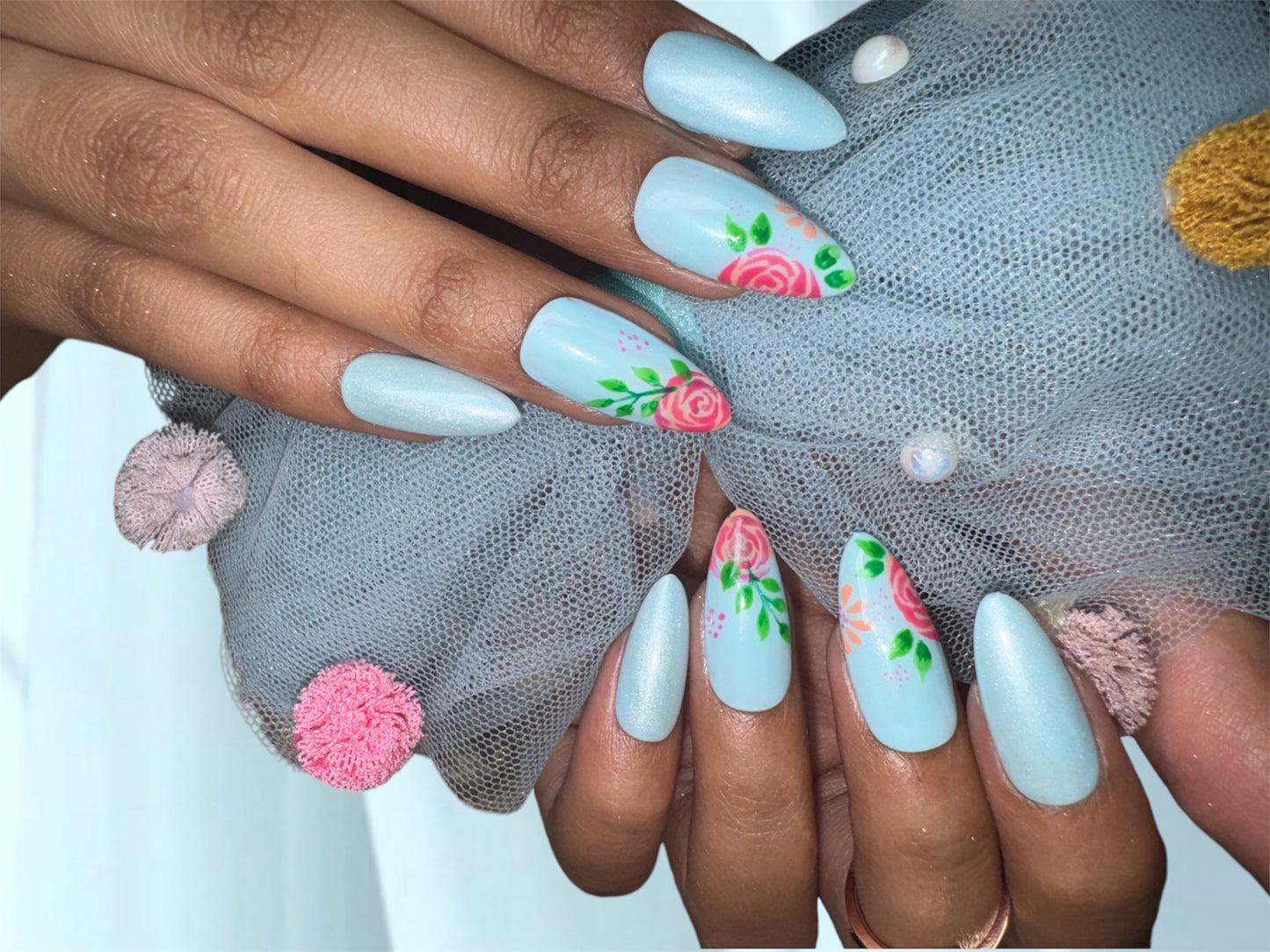 Floral Bliss Pastel Press-On Nails