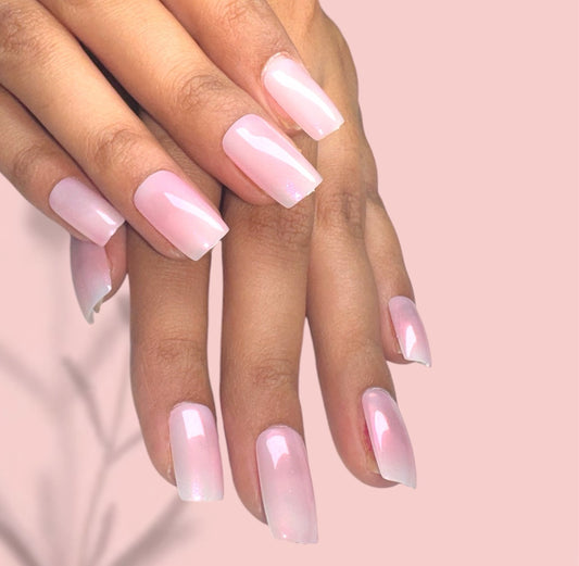 Blush Glaze - Elegant Pink Press-On Nails