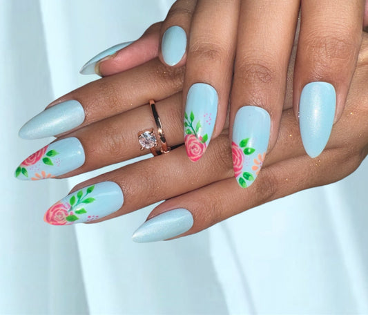 Floral Bliss Pastel Press-On Nails