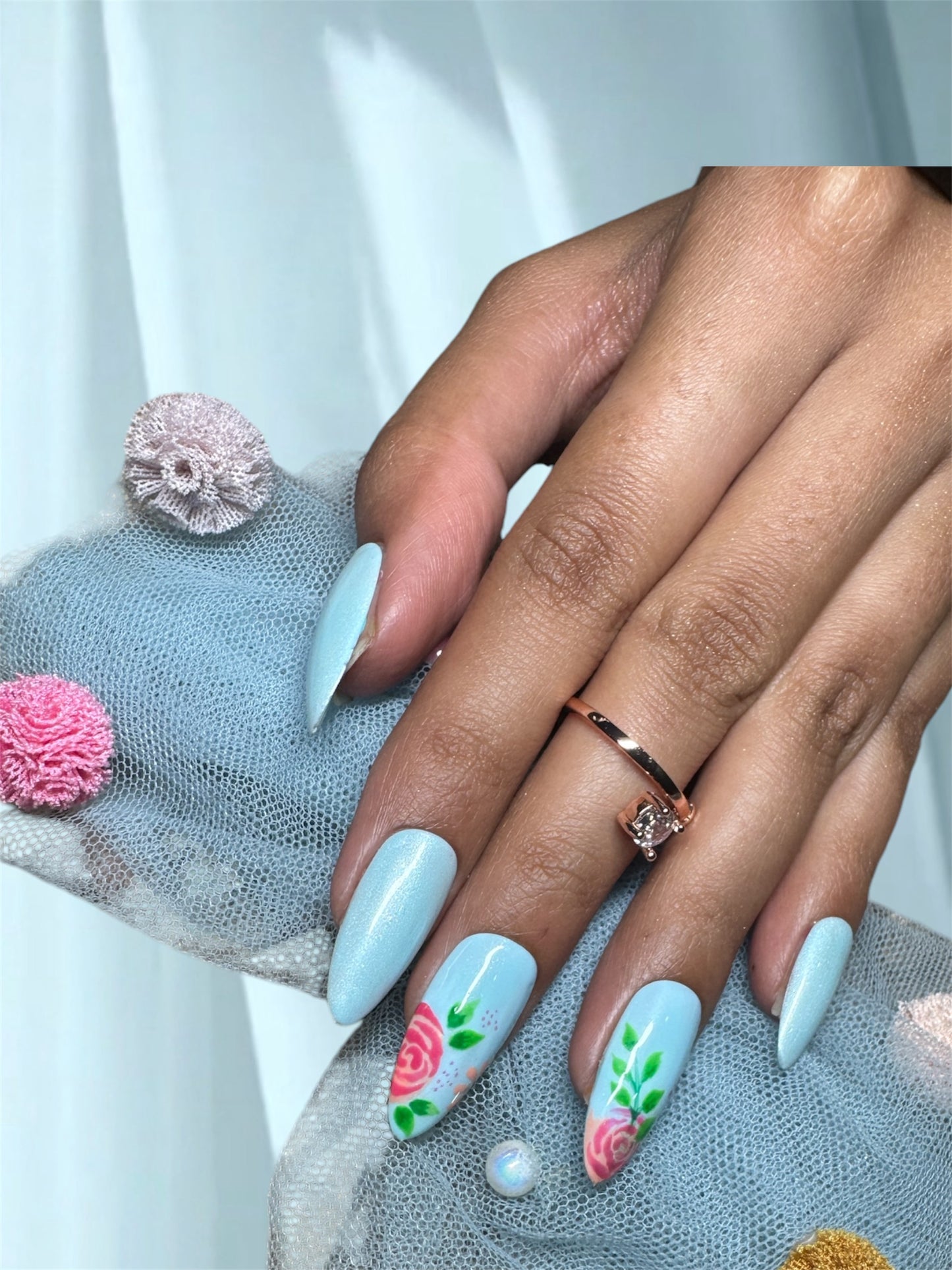 Floral Bliss Pastel Press-On Nails