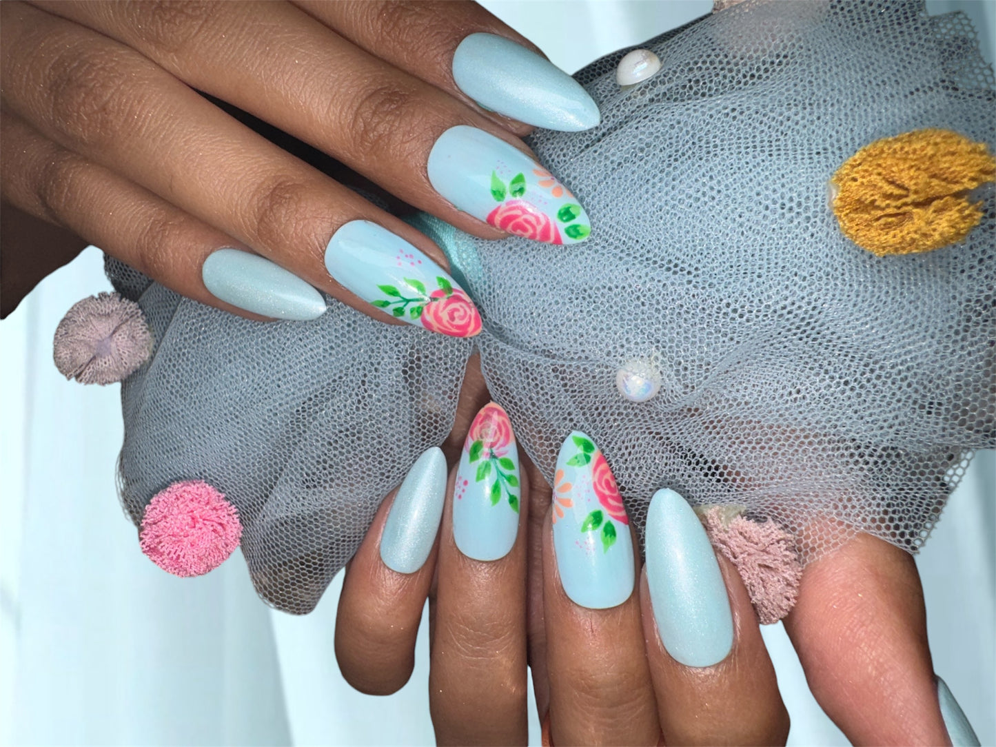 Floral Bliss Pastel Press-On Nails